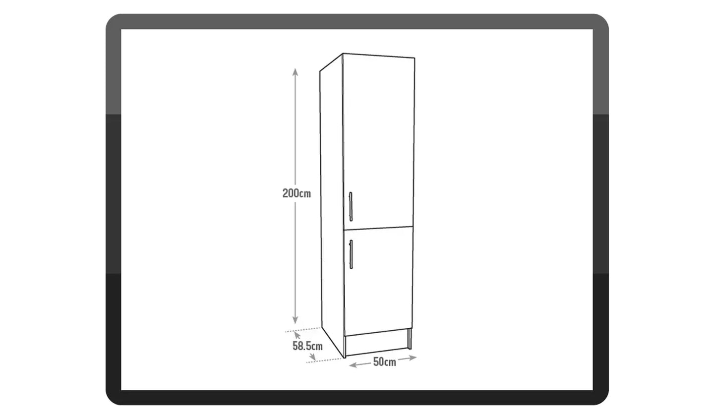 Athina 500mm Fitted Kitchen Tall Unit - Grey